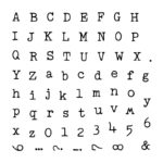 CTMH Modern Typewriter Alphabet Set