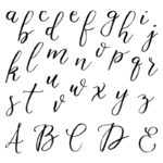 CTMH Morgan's Hand cursive alphabet stamp set
