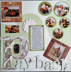 Use chipboard on your scrapbook pages for demension