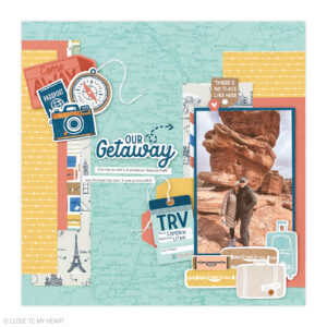 Scrapbook page on Travel