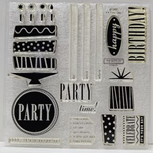 Clear Stamp set for birthday or party invitations